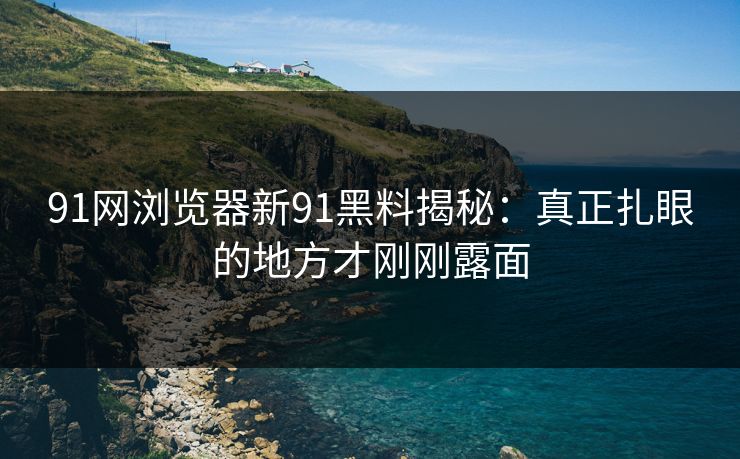 91网浏览器新91黑料揭秘：真正扎眼的地方才刚刚露面